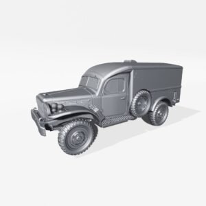 WW2 USA DODGE WC-54 AMBULANCE, 3D PRINTED, MANY SCALES AVAILABLE