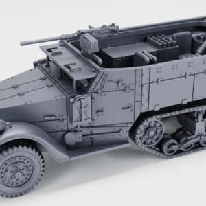 WW2 USA M4 HALF TRACK MORTAR CARRIER, 3D PRINTED, MANY SCALES AVAILABLE