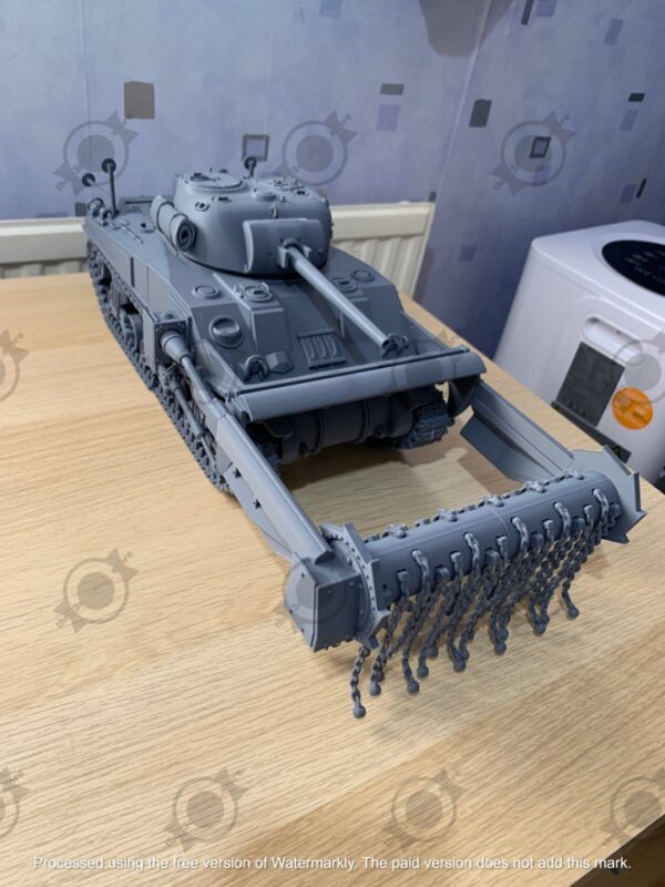 WW2 USA SHERMAN M4A4 CRAB, 3D PRINTED, MANY SCALES AVAILABLE