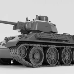 WW2 USSR  T-34/76 TANK(MODEL 1943) 3D PRINTED, MANY SCALES AVAILABLE
