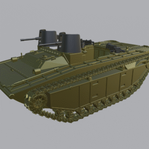 1/35 WW2 USA LVT-2(A) BUFFALO II (Amphibious, US), 3D PRINTED-LARGE MODEL