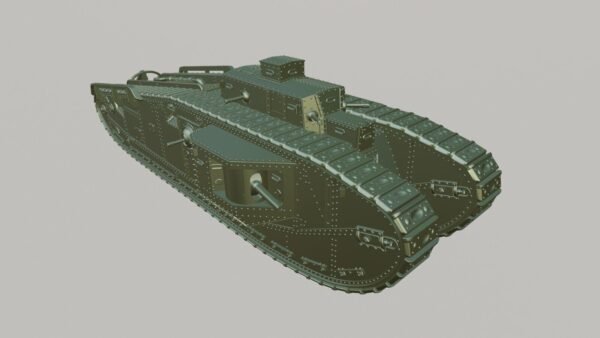 WW1 UK MARK VIII LIBERTY TANK, 3D PRINTED, MANY SCALES AVAILABLE