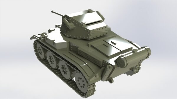 WW2 UK TETRARCH LIGHT TANK MK.VII (A17), 3D PRINTED, MANY SCALES AVAILABLE - Image 3