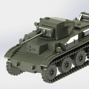 WW2 UK TETRARCH LIGHT TANK MK.VII (A17), 3D PRINTED, MANY SCALES AVAILABLE