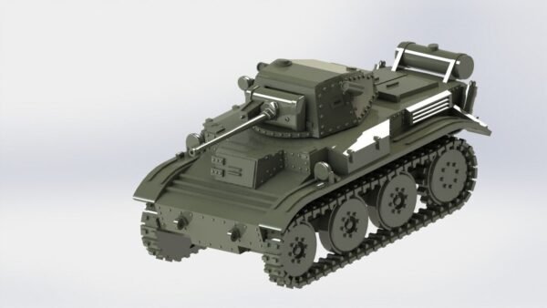 WW2 UK TETRARCH LIGHT TANK MK.VII (A17), 3D PRINTED, MANY SCALES AVAILABLE