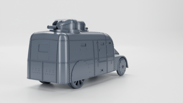WW1 CZECH SKODA-FIAT TORINO ARMORED CAR, 3D PRINTED, MANY SCALES AVAILABLE - Image 4