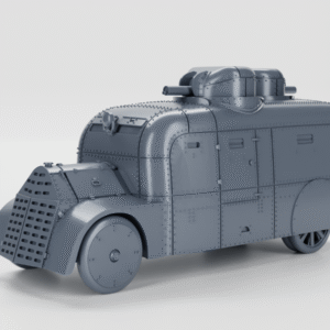 WW1 CZECH SKODA-FIAT TORINO ARMORED CAR, 3D PRINTED, MANY SCALES AVAILABLE