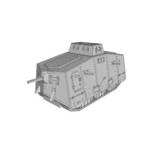 WW2 GERMAN STURMPANZERWAGON A7V, 3D PRINTED, MANY SCALES AVAILABLE