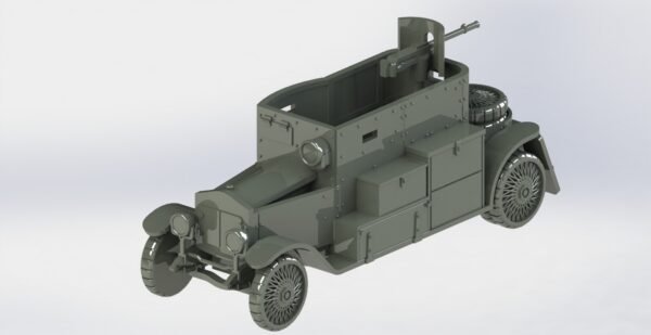 WW1 AUSTRO-HUNGARY MINEVRA ARMOURED CAR, 3D PRINTED, MANY SCALES AVAILABLE