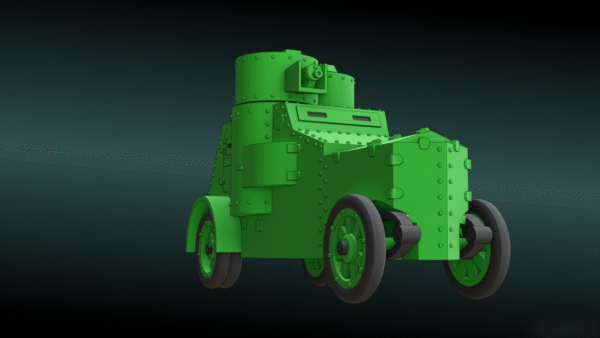 WW1 RUSSIAN EMPIRE IZHORSKI-FIAT ARMOURED CAR, 3D PRINTED, MANY SCALES AVAILABLE - Image 3