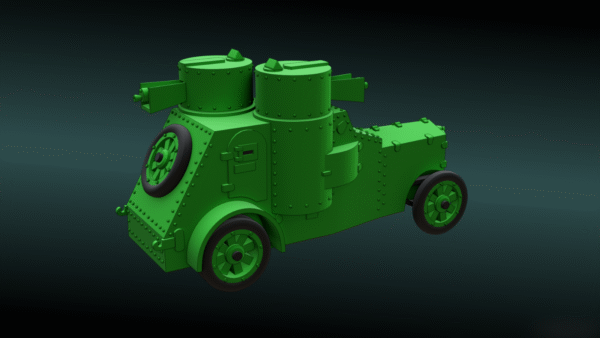 WW1 RUSSIAN EMPIRE IZHORSKI-FIAT ARMOURED CAR, 3D PRINTED, MANY SCALES AVAILABLE - Image 4