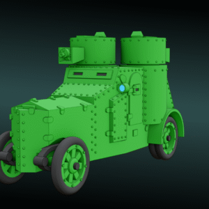 WW1 RUSSIAN EMPIRE IZHORSKI-FIAT ARMOURED CAR, 3D PRINTED, MANY SCALES AVAILABLE