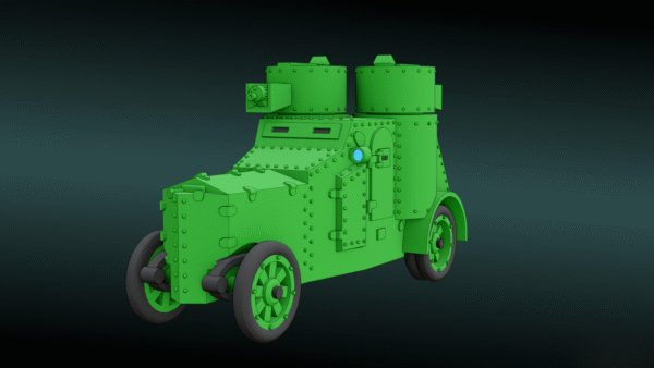 WW1 RUSSIAN EMPIRE IZHORSKI-FIAT ARMOURED CAR, 3D PRINTED, MANY SCALES AVAILABLE