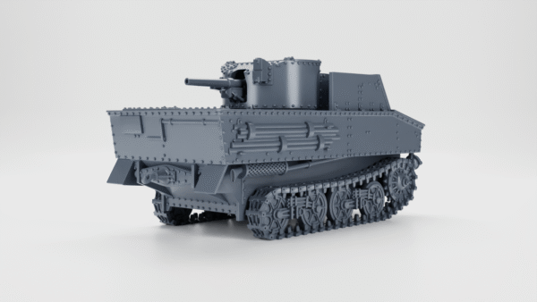 WW2 BELGIUM TANK HUNTER VICKERS T13 B1 3D PRINTED, MANY SCALES AVAILABLE - Image 3