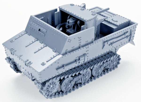 WW2 BELGIUM TANK HUNTER VICKERS T13 B1 3D PRINTED, MANY SCALES AVAILABLE