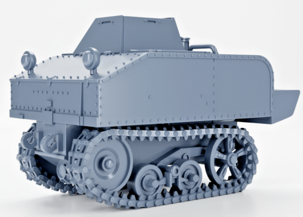 WW2 BELGIUM VCL UTILITY TRACTOR TYPE B CAVALRY 3D PRINTED, MANY SCALES AVAILABLE