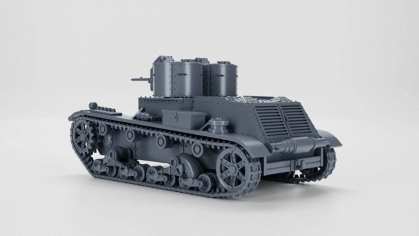 WW2 POLISH LIGHT TANK 7TP DW (TWIN TURRET), 3D PRINTED, MANY SCALES AVAILABLE - Image 4