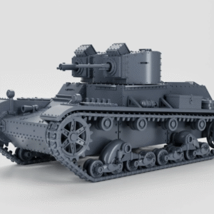 WW2 POLISH LIGHT TANK 7TP DW (TWIN TURRET), 3D PRINTED, MANY SCALES AVAILABLE