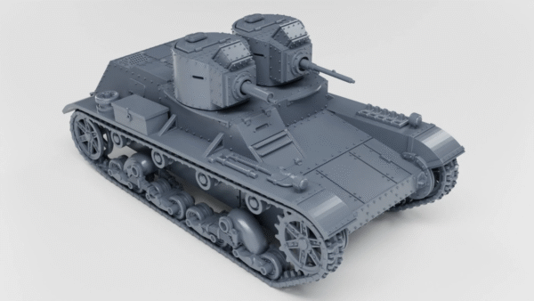 WW2 POLISH LIGHT TANK 7TP DW (TWIN TURRET), 3D PRINTED, MANY SCALES AVAILABLE - Image 5