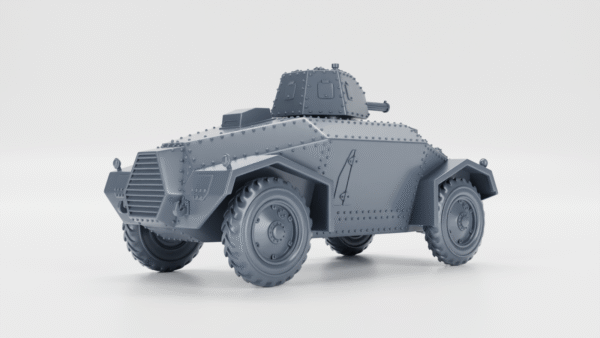 WW2 UK ALVIS STRAUSSLER AC3D ARMORED CAR, 3D PRINTED, MANY SCALES AVAILABLE - Image 4