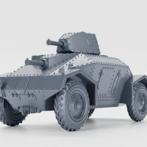WW2 UK ALVIS STRAUSSLER AC3D ARMORED CAR, 3D PRINTED, MANY SCALES AVAILABLE