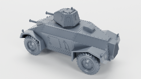 WW2 UK ALVIS STRAUSSLER AC3D ARMORED CAR, 3D PRINTED, MANY SCALES AVAILABLE - Image 5