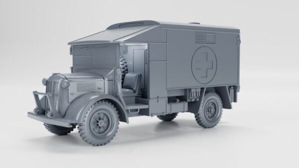 WW2 UK AUSTIN K2Y 2-TON 4x2 AMBULANCE, 3D PRINTED, MANY SCALES AVAILABLE - Image 3
