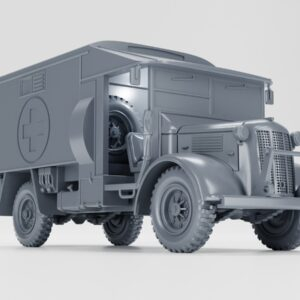 WW2 UK AUSTIN K2Y 2-TON 4x2 AMBULANCE, 3D PRINTED, MANY SCALES AVAILABLE