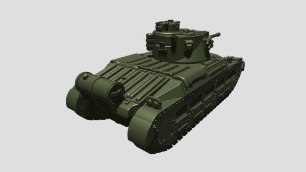 WW2 UK MATILDA MK.II WITH 2PDR GUN, 3D PRINTED, MANY SCALES AVAILABLE - Image 3
