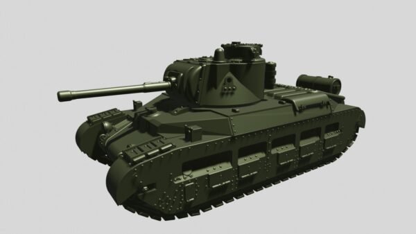 WW2 UK MATILDA MK.II WITH 2PDR GUN, 3D PRINTED, MANY SCALES AVAILABLE