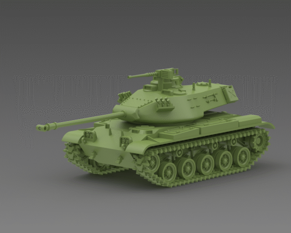 WW2 USA LIGHT TANK M41 WALKER BULLDOG, 3D PRINTED, MANY SCALES AVAILABLE