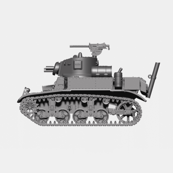 WW2 USA STUART TANK M3A1 SATAN (FLAMETHROWER) 3D PRINTED, MANY SCALES AVAILABLE - Image 4