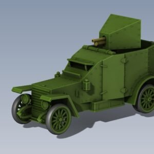 WW1 FRENCH PEUGEOT ARMOURED CAR 1914, 3D PRINTED, MANY SCALES AVAILABLE