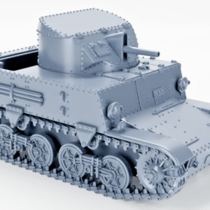 WW2 BELGIUM TANK HUNTER VICKERS T13 B3 3D PRINTED, MANY SCALES AVAILABLE