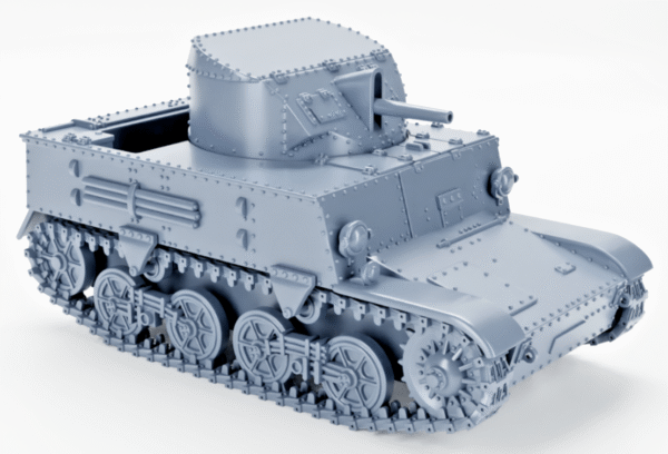 WW2 BELGIUM TANK HUNTER VICKERS T13 B3 3D PRINTED, MANY SCALES AVAILABLE