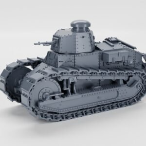 WW2 FRANCE RENAULT FT-17, 3D PRINTED, MANY SCALES AVAILABLE
