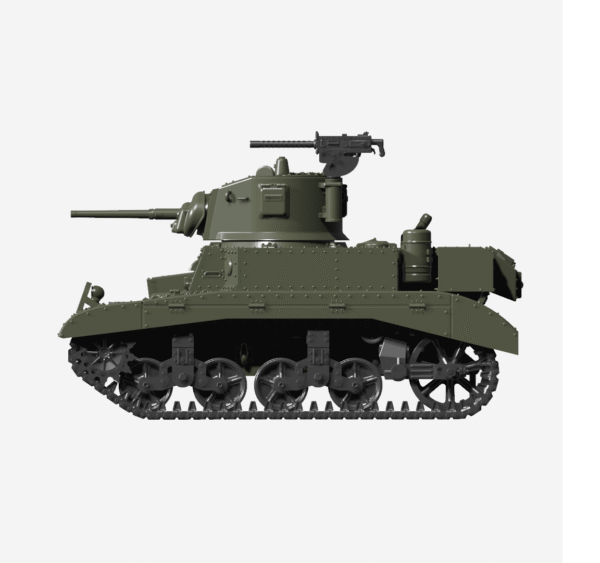 WW2 USA M3A1 STUART “HONEY'' , 3D PRINTED, MANY SCALES AVAILABLE - Image 3